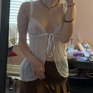 calvin klein lingerie y2k lace top